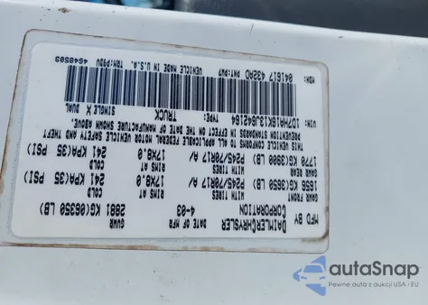 2003 Dodge Ram 1500 St z USA, uszkodzony, nr VIN 1D7HA16K13J642164